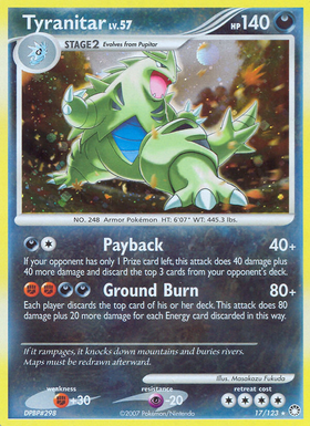 Tyranitar (17/123) [Diamante y Perla: Tesoros misteriosos] 