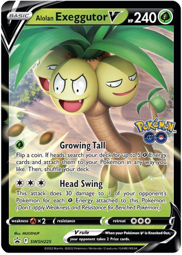 Exeggutor de Alola V (SWSH225) (Tarjeta gigante) [Sword &amp; Shield: Black Star Promos] 