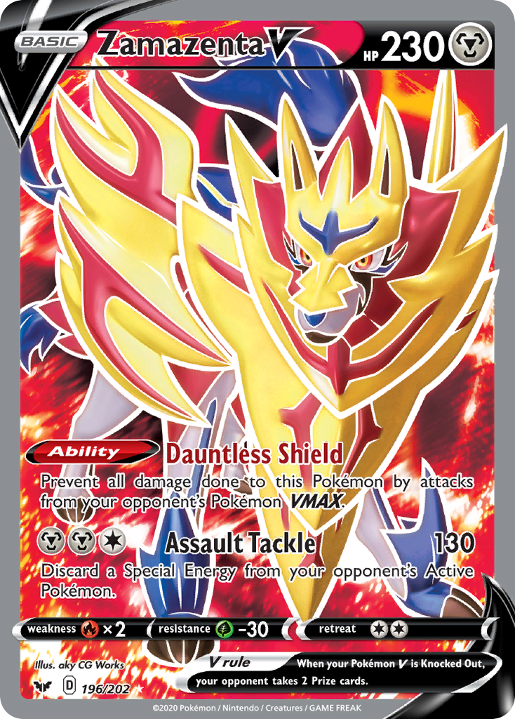 Zamazenta V (196/202) [Espada y escudo: conjunto básico] 