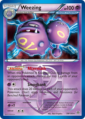 Weezing (58/135) [Blanco y negro: Tormenta de plasma] 