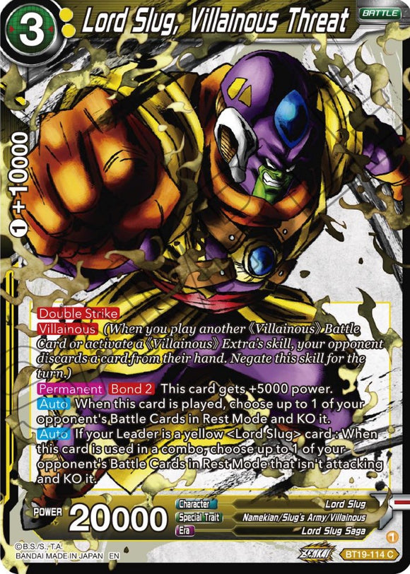 Lord Slug, amenaza villana (BT19-114) [Ambición del luchador] 