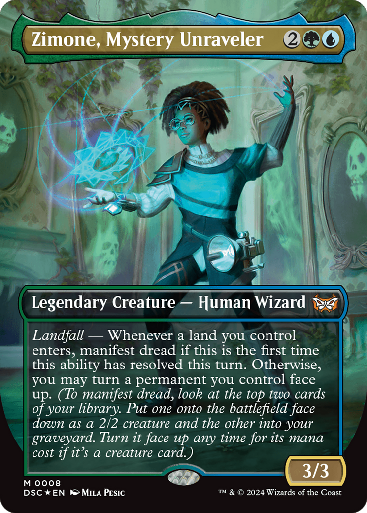 Zimone, Mystery Unraveler (Borderless) [Duskmourn: House of Horror Commander] - 0