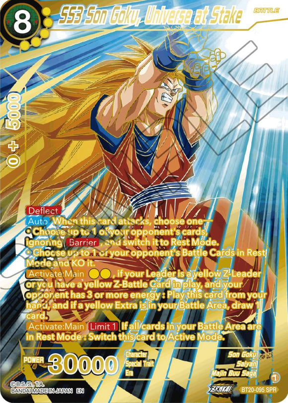 SS3 Son Goku, Universo en juego (SPR) (BT20-095) [Poder absorbido] 