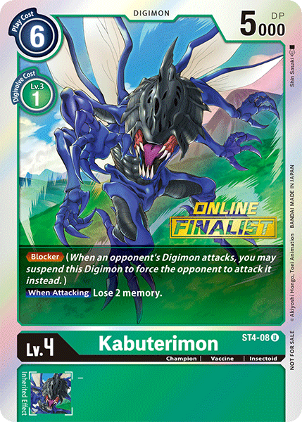 Kabuterimon [ST4-08] (Finalista en línea) [Mazo inicial: Promociones Giga Green] 