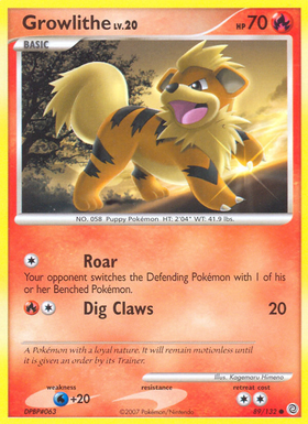 Growlithe (89/132) [Diamante y Perla: Maravillas secretas] 