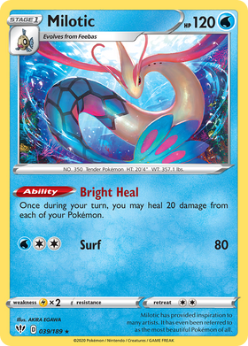 Milotic (039/189) [Espada y escudo: oscuridad en llamas] 