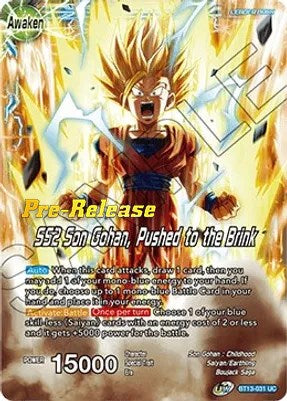 Son Gohan // SS2 Son Gohan, empujado al límite (BT13-031) [Promociones de prelanzamiento de Supreme Rivalry] 