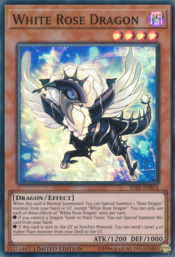 Dragón de la Rosa Blanca [SAST-ENSE4] Súper raro 