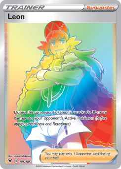 Pokemon Vivid Voltage Leon #195 Pokemon Vivid Voltage Leon #195