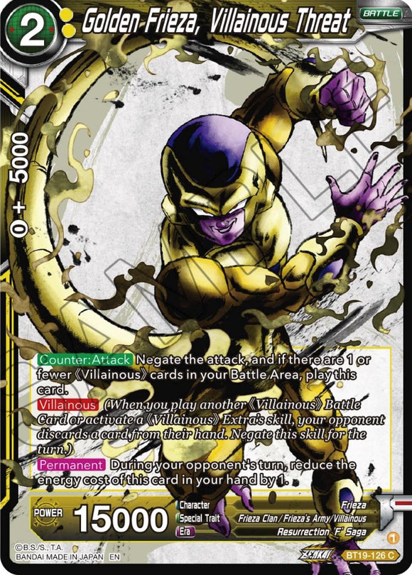 Golden Freezer, amenaza villana (BT19-126) [Ambición del luchador] 