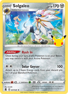Solgaleo (021/025) [Celebraciones: 25º Aniversario] 