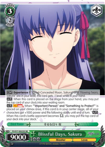 Días felices, Sakura (FS/S77-E023S SR) [Fate/Stay Night [Heaven's Feel] Vol.2] 