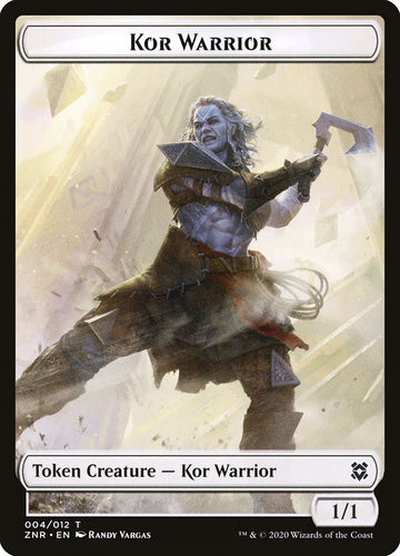 Copy // Kor Warrior Double-Sided Token [Zendikar Rising Tokens] - 0