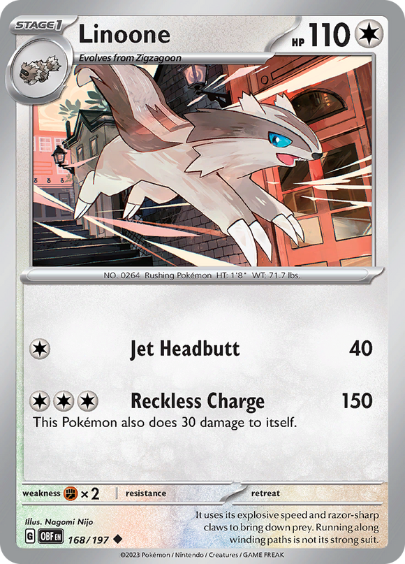 Linoone (168/197) [Scarlet &amp; Violet: Llamas de obsidiana] 