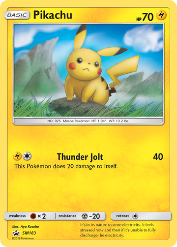 Pikachu (SM183) [Sol y Luna: promociones de Black Star] 