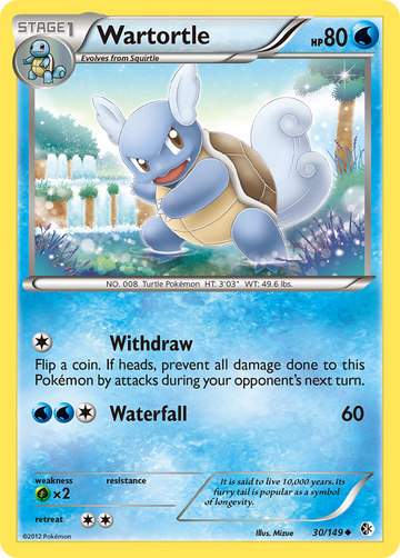 Wartortle (30/149) [Blanco y negro: fronteras cruzadas] 