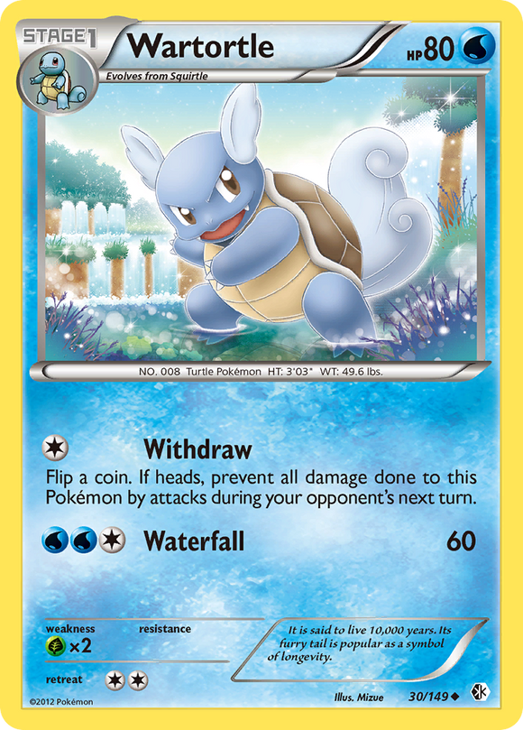 Wartortle (30/149) [Blanco y negro: fronteras cruzadas] 