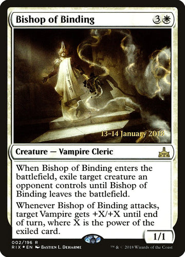 Obispo de la vinculación [Promociones previas al lanzamiento de Rivals of Ixalan] 