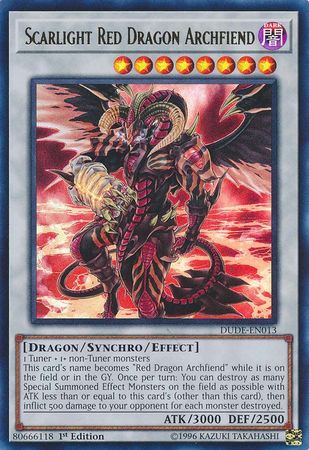 Dragón Rojo Archidemonio de Scarlight [DUDE-EN013] Ultra raro 