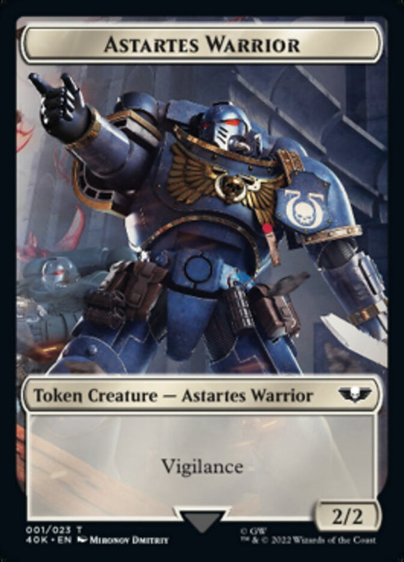 Guerrero Astartes (001) // Pista Ficha de doble cara [Fichas de Warhammer 40,000] 