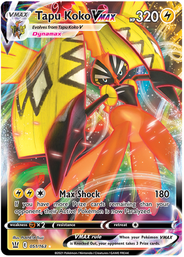 Tapu Koko VMAX (051/163) [Espada y escudo: estilos de batalla] 