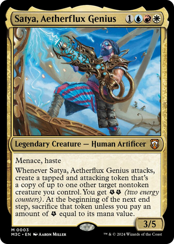 Satya, genio del flujo etéreo [Comandante de Modern Horizons 3] 