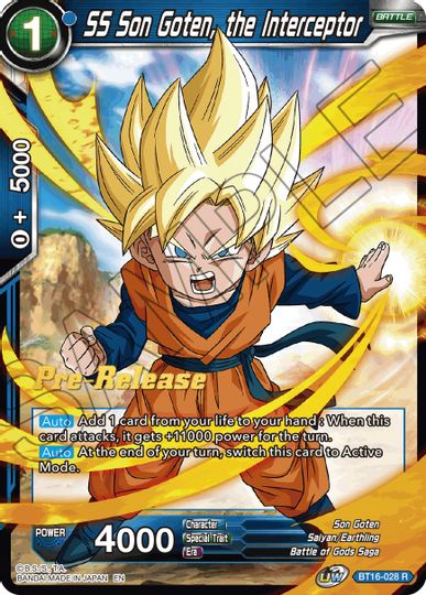 SS Son Goten, el Interceptor (BT16-028) [Promociones de prelanzamiento de Realm of the Gods] 