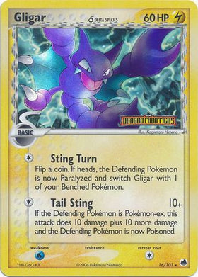 Gligar (16/101) (Especie Delta) (Estampado) [EX: Dragon Frontiers] 