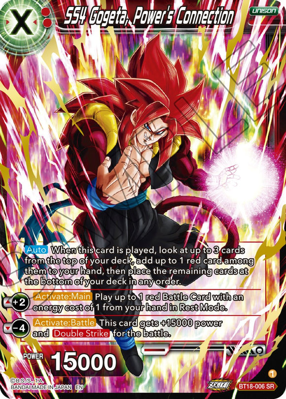 SS4 Gogeta, Conexión de Poder (BT18-006) [El amanecer de las Leyendas Z] 