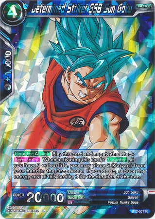 Determinado atacante SSB Son Goku (Shatterfoil) (BT2-037) [Dragon Brawl] 