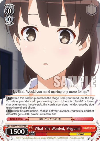 What She Wanted, Megumi [Saekano How to Raise a Boring Girlfriend. flat]