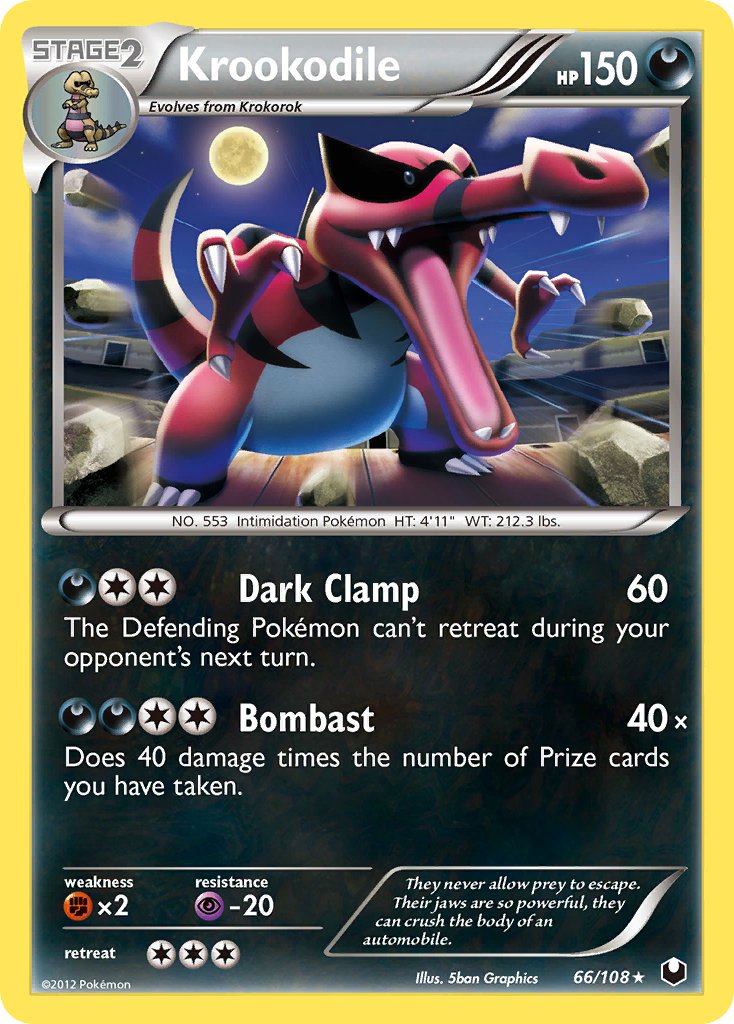 krookodile pokemon card price Krookodile (66/108) (Cosmos Holo) (Blister Exclusive) [Black & White: