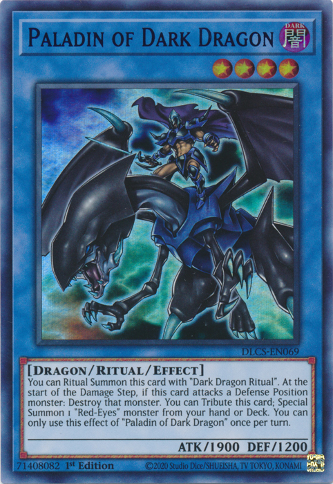Paladín del Dragón Oscuro (Azul) [DLCS-EN069] Ultra Raro 