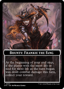 Recompensa: Frankie el Colmillo // Ficha de dos caras con reglas de recompensa [Fichas de comandante de Outlaws of Thunder Junction] -1