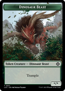 Dinosaur Beast // Dinosaur Double-Sided Token [The Lost Caverns of Ixalan Commander Tokens]-1