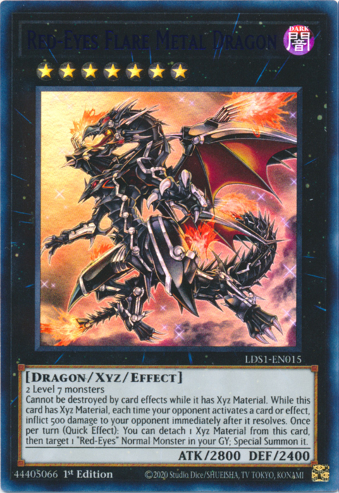 Dragón metálico de ojos rojos (azul) [LDS1-EN015] Ultra raro 