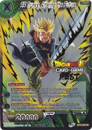 SS Trunks, alterando el futuro (Card Game Fest 2022) (BT13-093) [Tarjetas de promoción de torneos] 