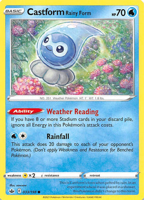 Castform Forma lluviosa (033/198) [Espada y escudo: Reinado escalofriante] 