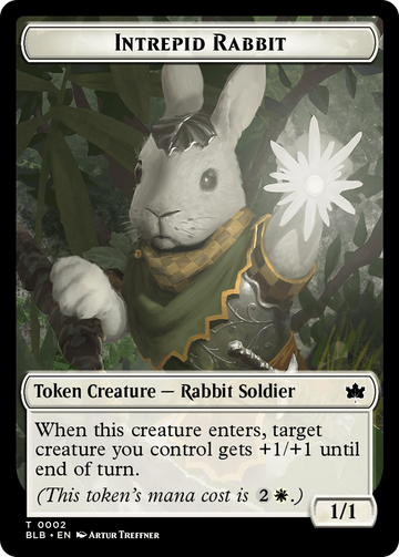 Bat // Intrepid Rabbit Double-Sided Token [Bloomburrow Tokens] - 0