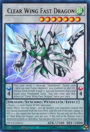Dragón veloz de alas transparentes [DUDE-EN011] Ultra raro 
