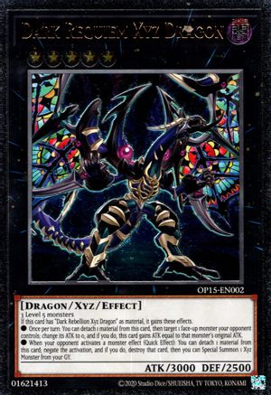 Dragón Xyz Réquiem Oscuro [OP15-EN002] Último Raro 