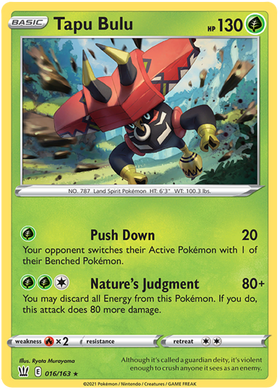 Tapu Bulu (016/163) (Exclusivo de la baraja temática) [Espada y escudo: estilos de batalla] 