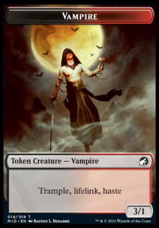 Wolf // Vampire Double-Sided Token [Innistrad: Midnight Hunt Tokens] - 0