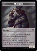 Saproling // Manifest Double-Sided Token [Murders at Karlov Manor Commander Tokens]-2