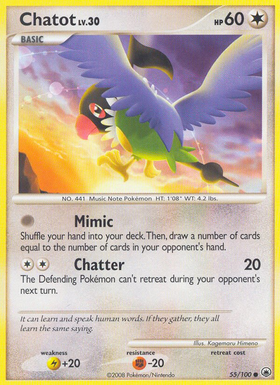 Chatot (55/100) [Diamante y Perla: Amanecer majestuoso] 