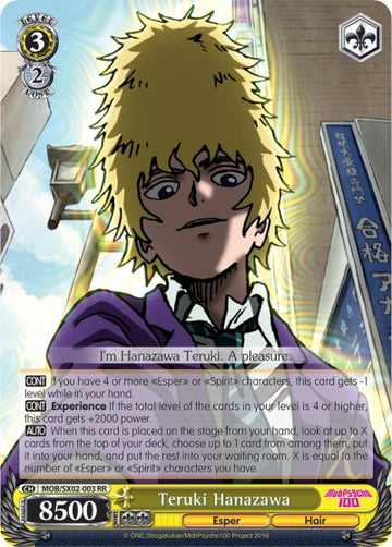 Teruki Hanazawa (MOB/SX02-003 RR) [Mob Psycho 100] 