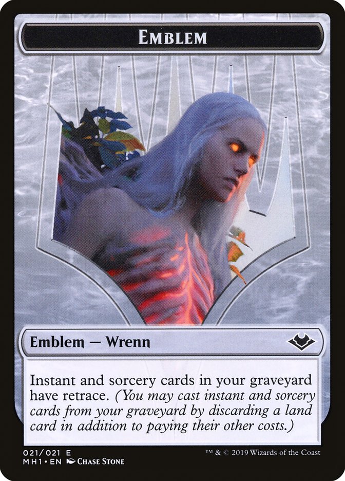 Zombie (007) // Wrenn and Six Emblem (021) Double-Sided Token [Modern Horizons Tokens] - 0