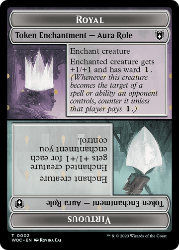 Copy // Royal Role / Virtuous Role Double-Sided Token [Wilds of Eldraine Commander Tokens] - 0