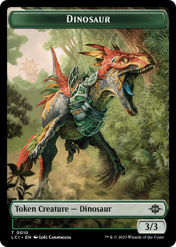 Dinosaur Egg // Dinosaur (0010) Double-Sided Token [The Lost Caverns of Ixalan Tokens] - 0