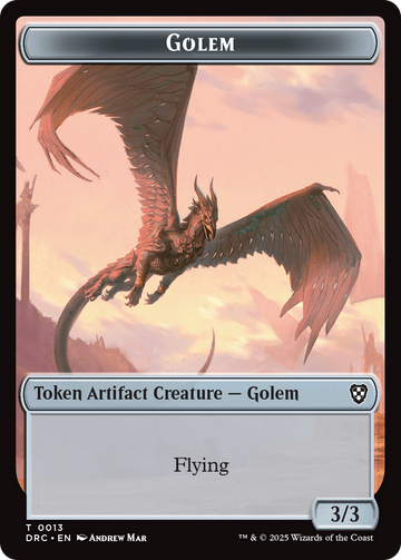 Construct // Golem (0013) Double-Sided Token [Aetherdrift Tokens] - 0